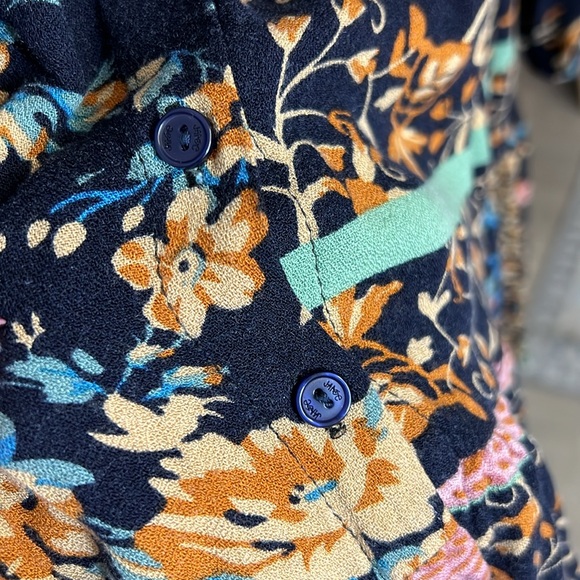 Jaase Patchwork Button Front Dress- M - Picture 4 of 6